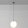 Minimalistyczna elegancka lampa wisząca LED kula czarno-biała regulacja wysokości LUNA MAYTONI P039PL-5W3K-20INS-B montaż podtynkowy